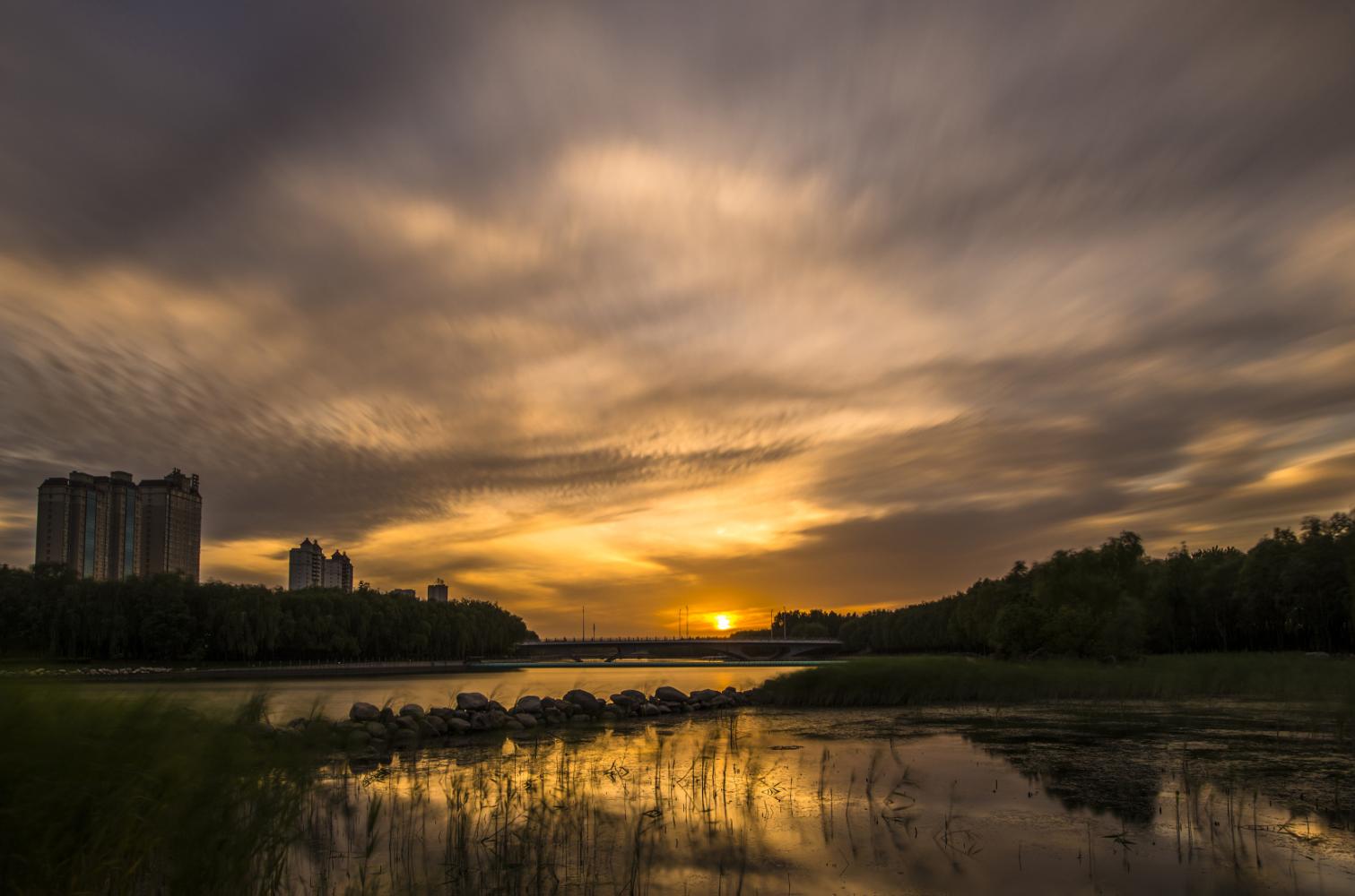 风景写实——孝义胜溪湖公园美景