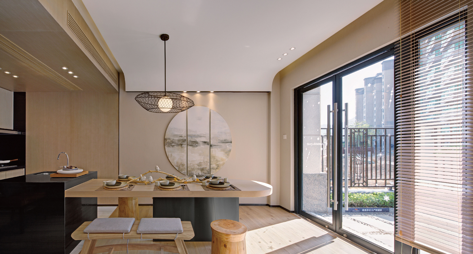 90平新中式风格,13万用整体原木风在都市中打造复古美,你喜欢吗