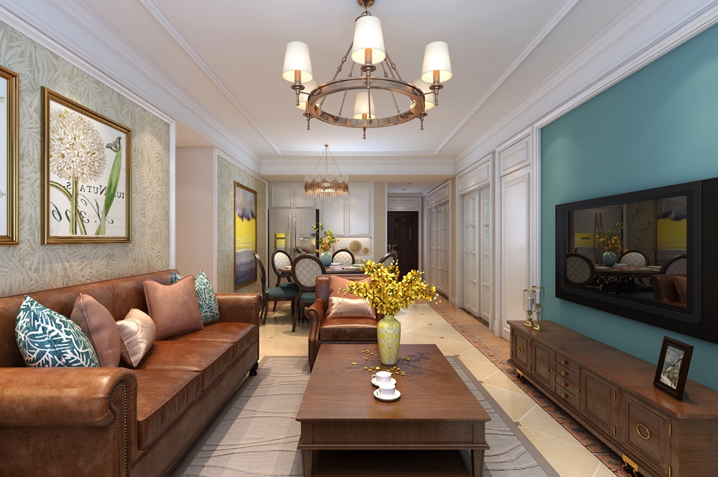 130平米三居室设计说明,6万元装修的其他风格有什么效果?