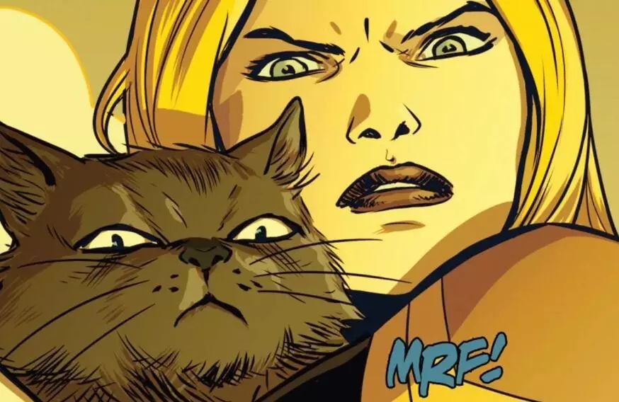 惊奇队长最亮眼角色,橘猫噬元兽,萌萌的外表下实力堪比灭霸!