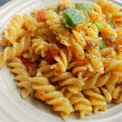 黑胡椒螺纹面这样做也太好吃了吧!天天吃都不腻!