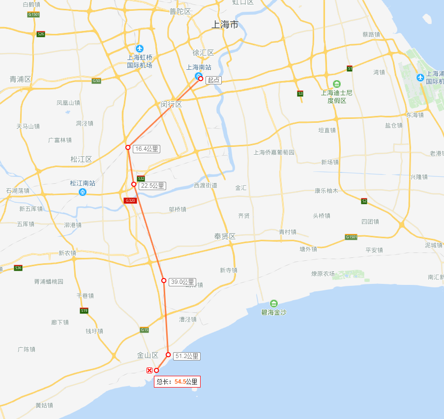 上海金山铁路线路图图片