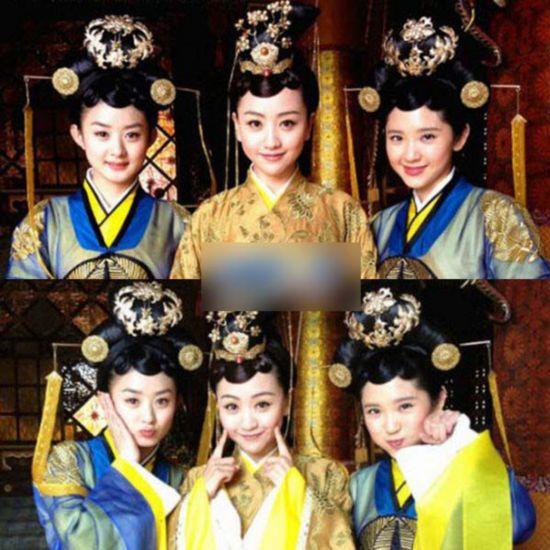 赵丽颖杨蓉唐艺昕 同剧女明星身材样貌天壤之别