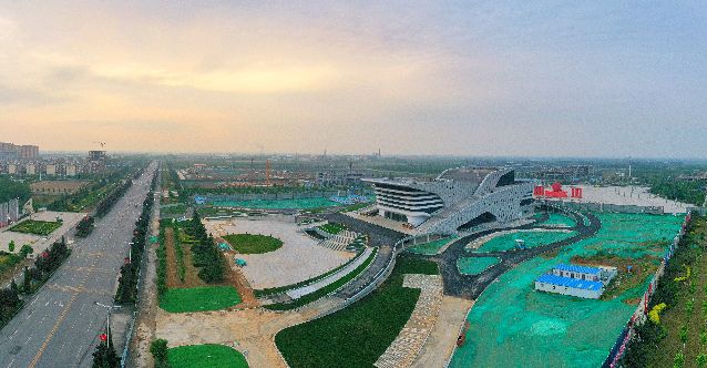 临猗县城又一标志性建筑拔地而起