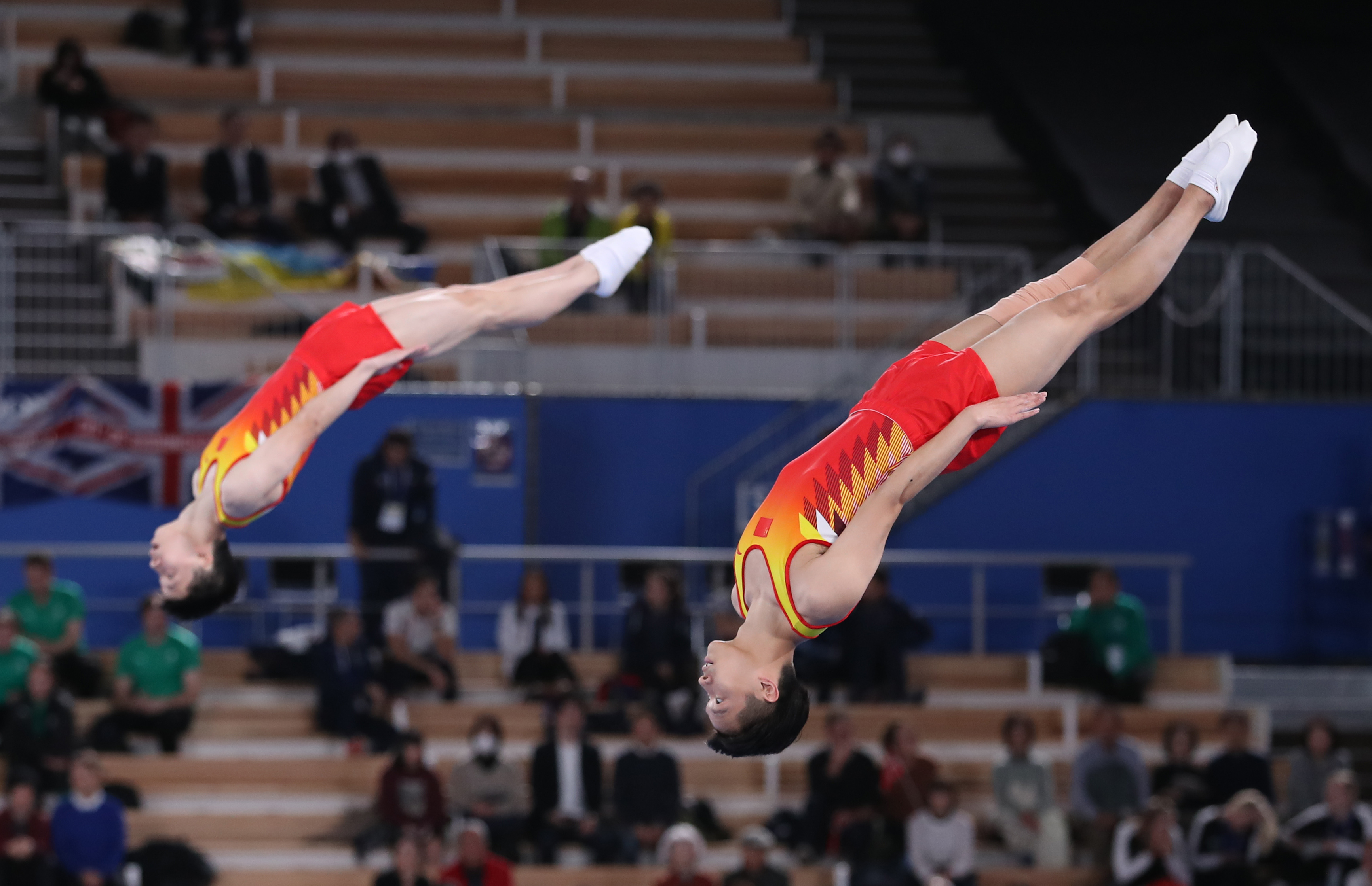 蹦床——世锦赛:男子双人同步资格赛赛况(1)