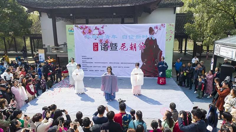 汉服美女"穿越"西施故里,最美花朝节惊艳来袭