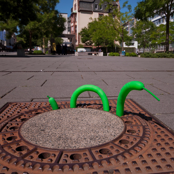 出自德国艺术家的阴井盖艺术品