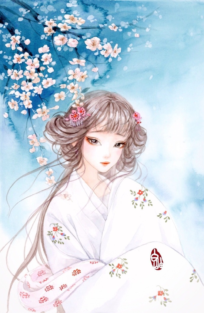 教你画一个好看的古风女子,唯美古风女子手绘图,收藏当壁纸用