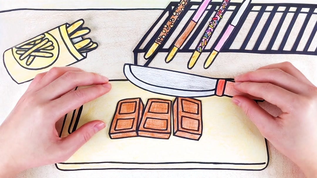 手绘定格动画:制作巧克力饼干,好吃到停不下来!