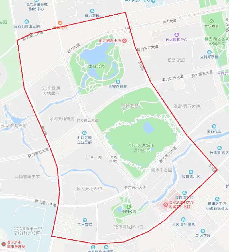 因供水管廊工程施工 17-19日哈爾濱市道里香坊區部分區域停水