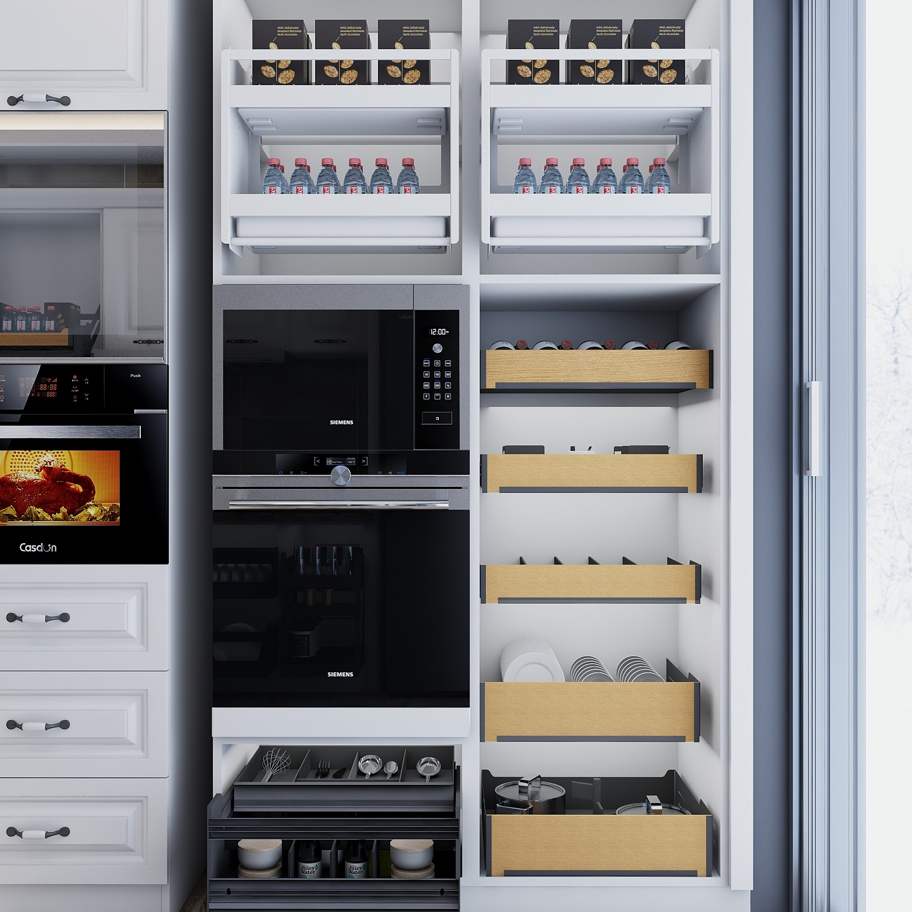 双电器高柜 上层高柜升降机,下降37厘米,伸手可得,萌妹妹也可以单手