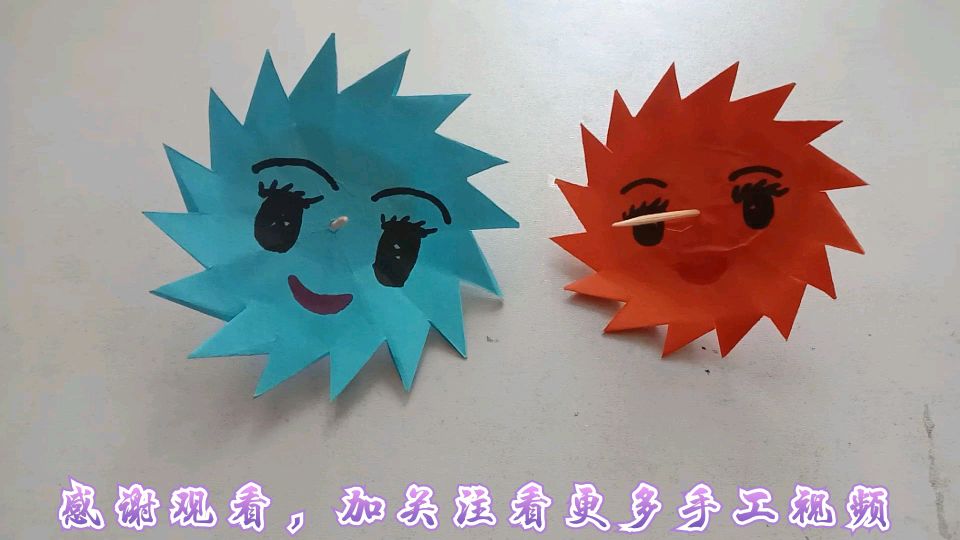 创意趣味手工制作大全系列,用普通的牙签和卡纸做个简单版转转乐