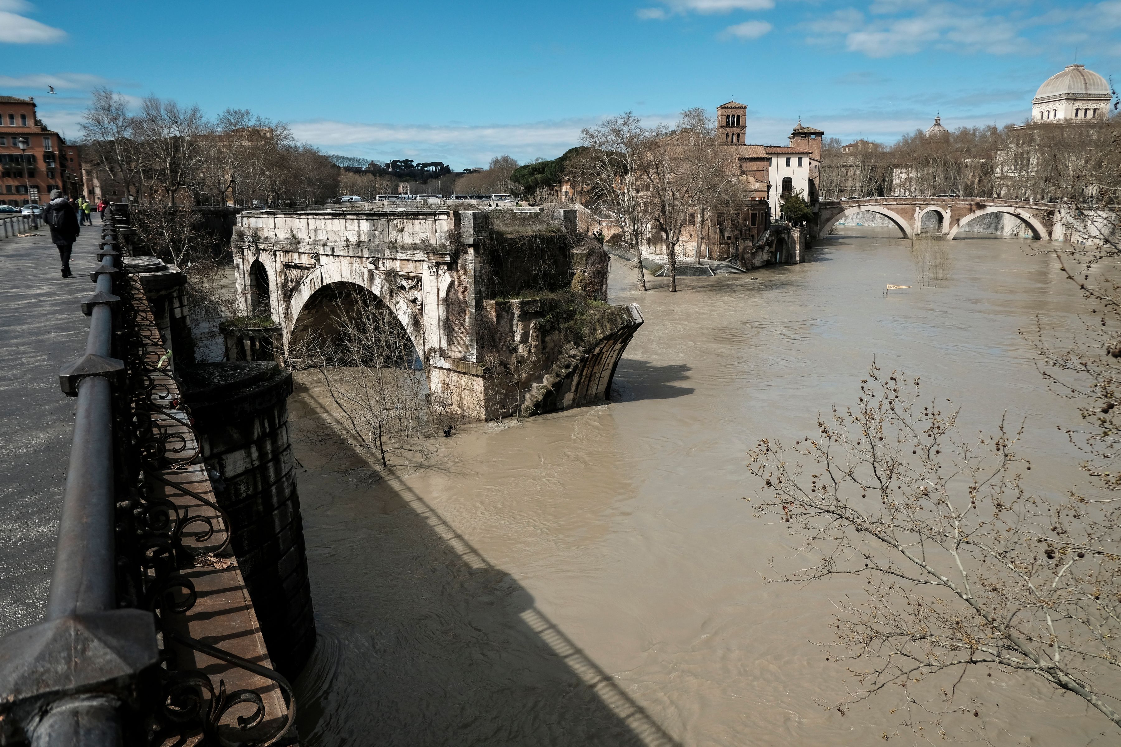 意大利台伯河水位暴涨(6)