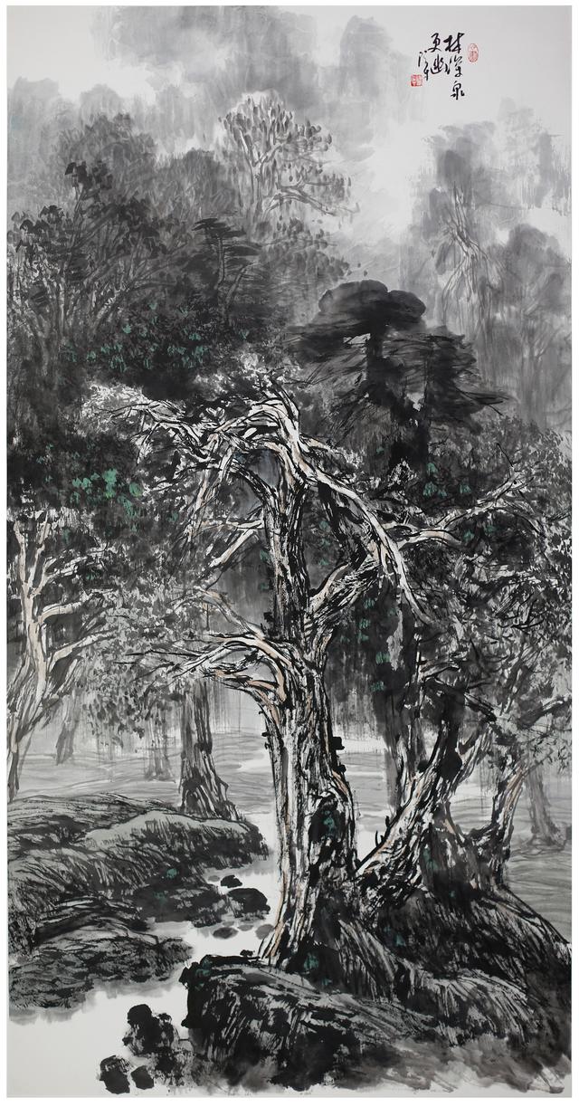 张际才,1940生,江西赣南人,当代山水画家.