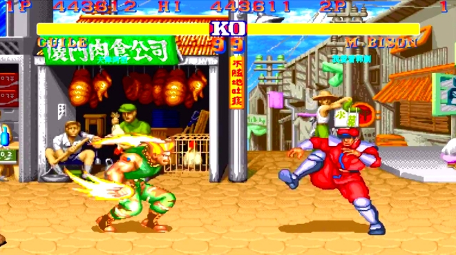 街霸2 古烈每一个脚刀都中简直和自动一样 你们看呆了吗?