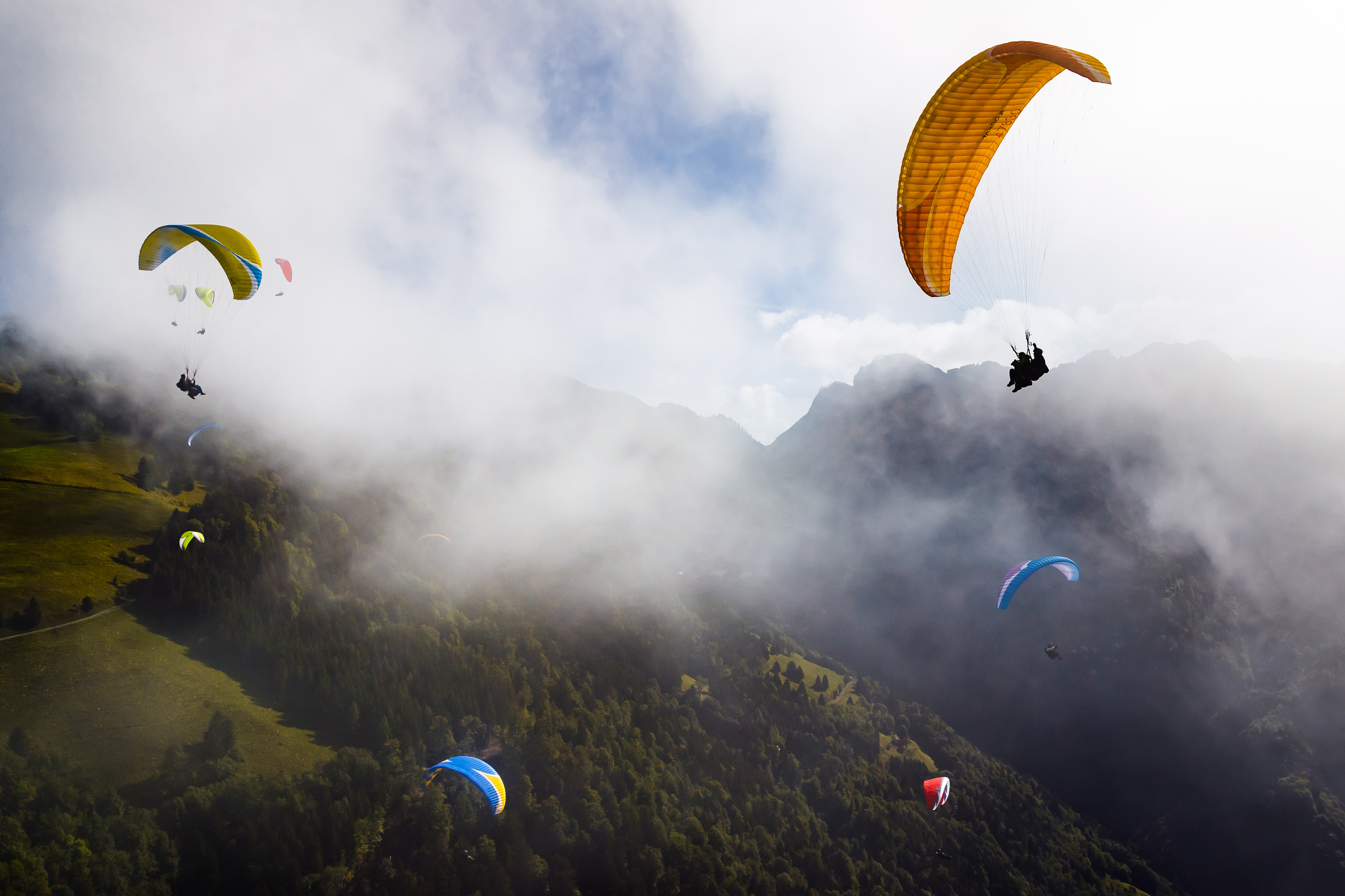 日内瓦湖上空的滑翔伞秀(18)
