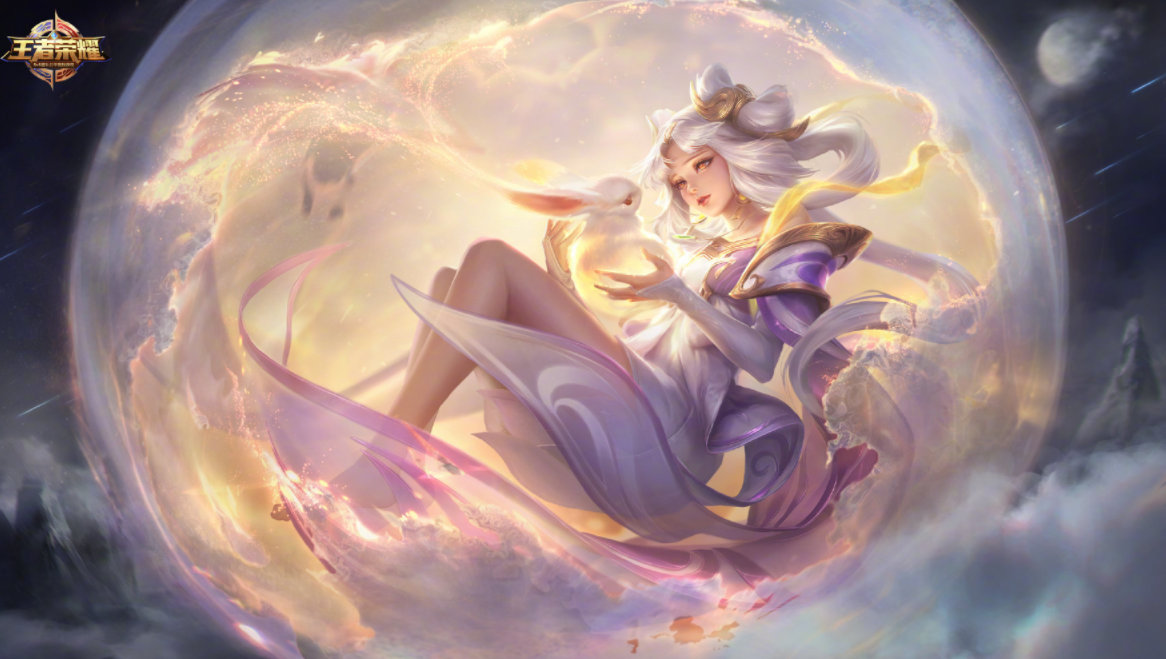 王者荣耀:"月之女神"嫦娥原画美出天际,网友:求猪八戒放过她