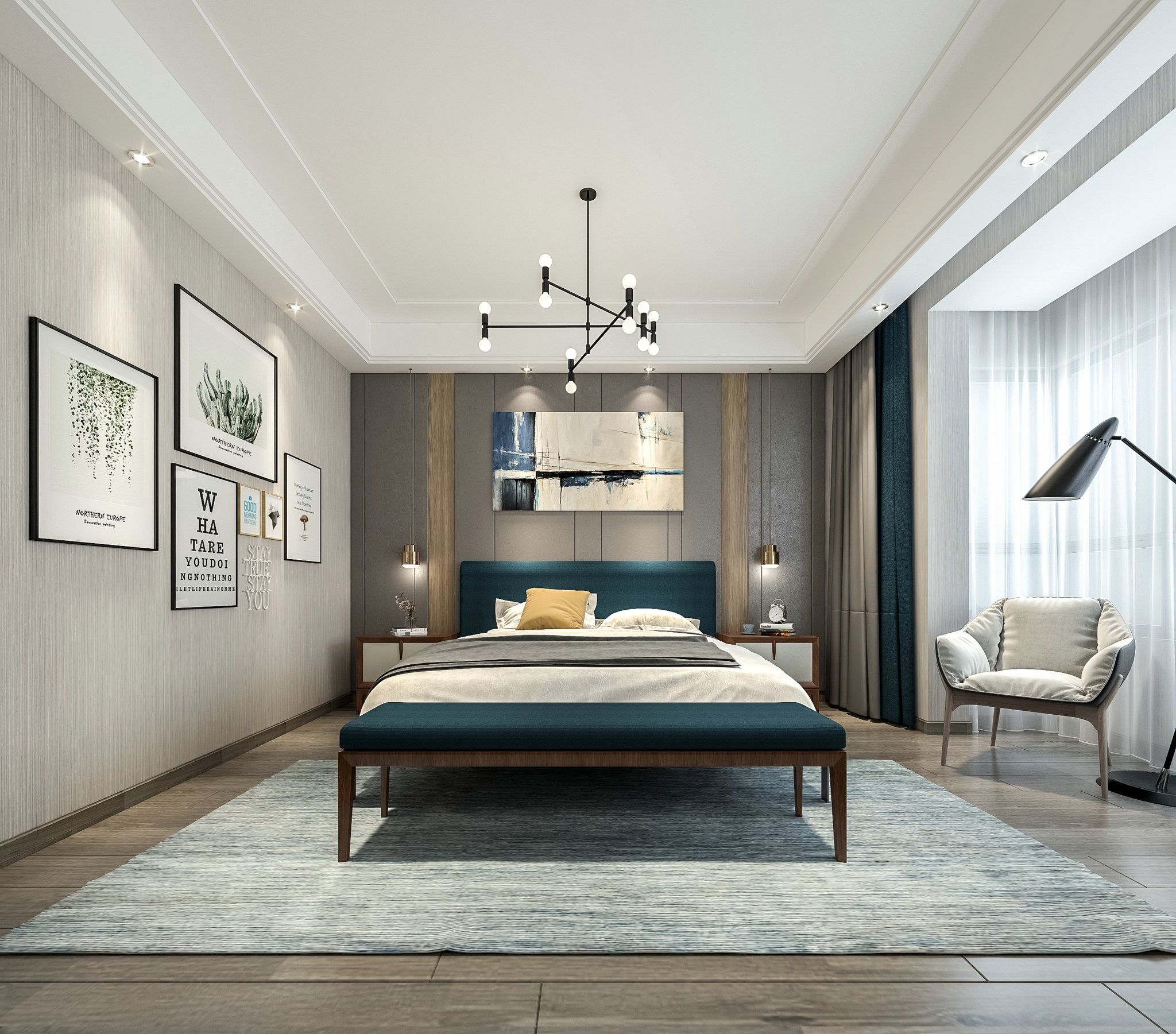 125平米的房子全包装修多少钱?中式风格四居室设计说明!