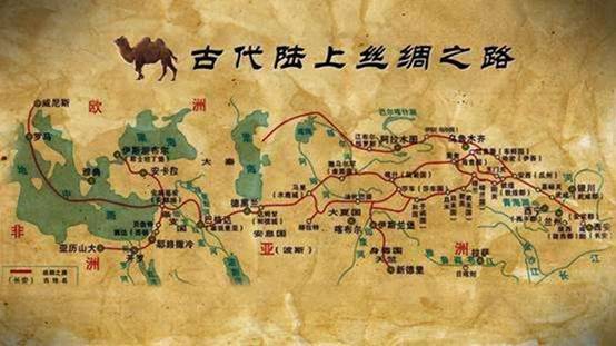 西汉丝绸之路示意图图片