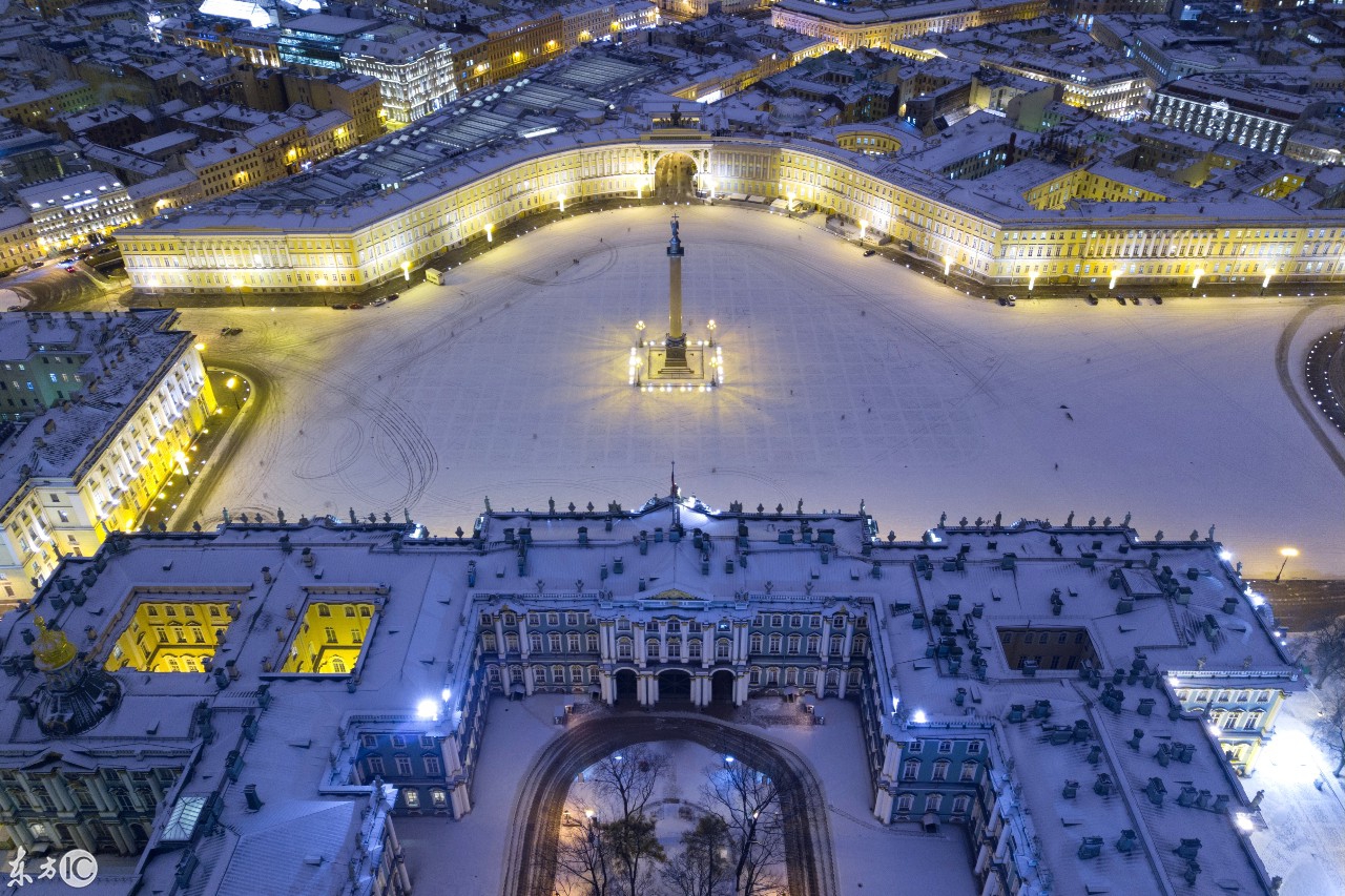 圣彼得堡,俄罗斯-圣艾萨克大教堂的鸟瞰图