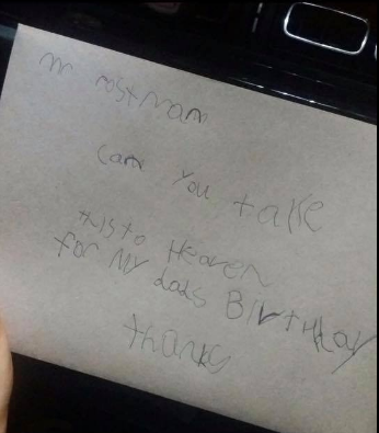 男孩寄生日卡到天堂给亡父,英国皇家邮政暖心响应惹哭网民