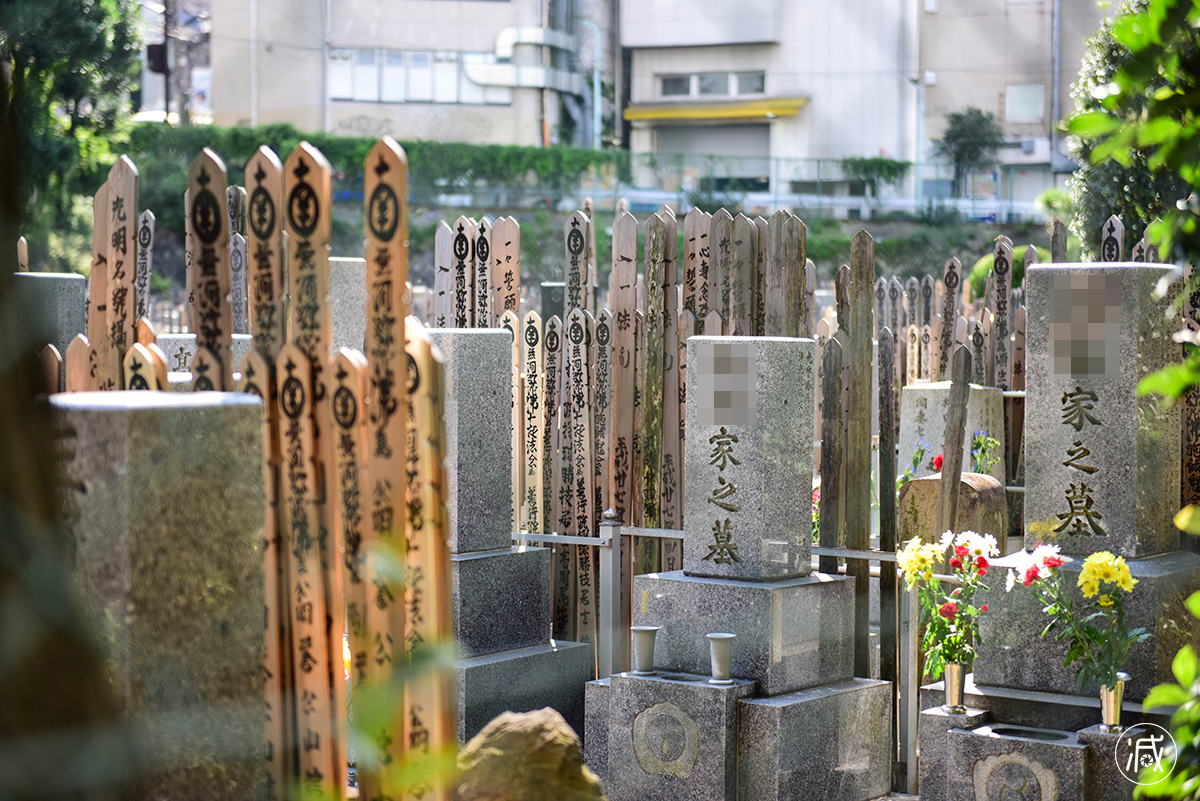 据了解,日本的墓地多建在庙堂的后面,这也是深受佛教文化的影响,自六