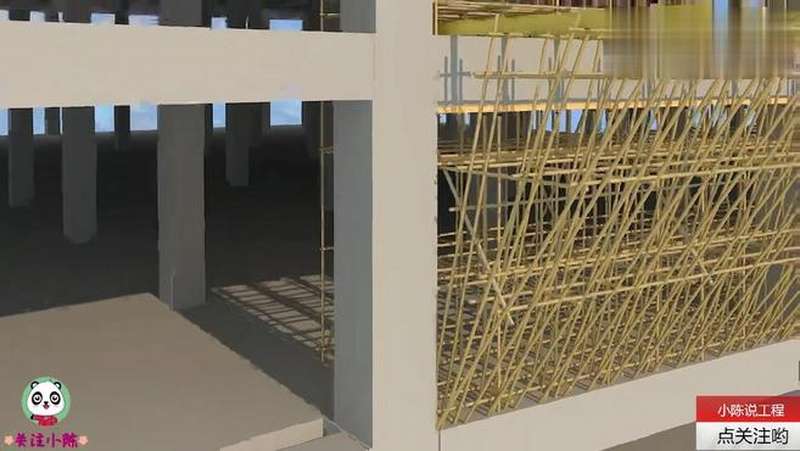 房建工程屋面悬挑梁板支撑系统施工方案三维动画演示，值得学习！,生活,家居,好看视频