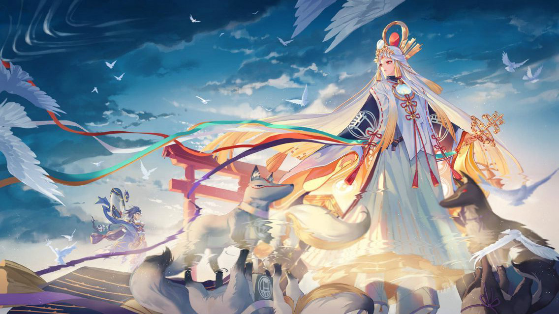 一组超霸气又唯美的阴阳师插画,妖狐,来自插画师花洒