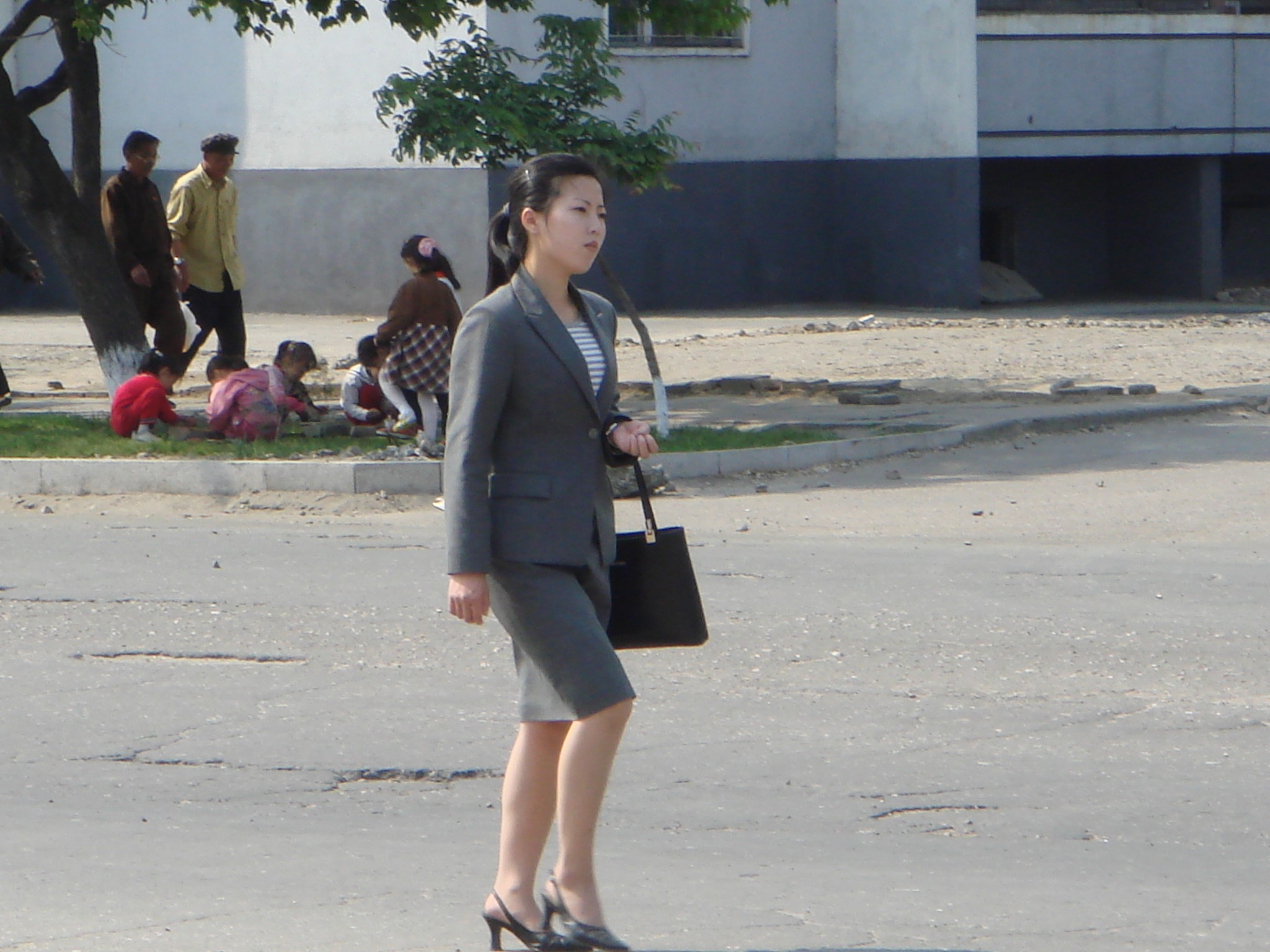 朝鲜街拍图片