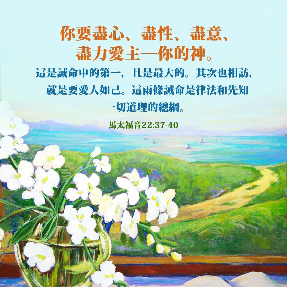 「每日灵修」太22:39"其次也相仿,就是要爱人如己"