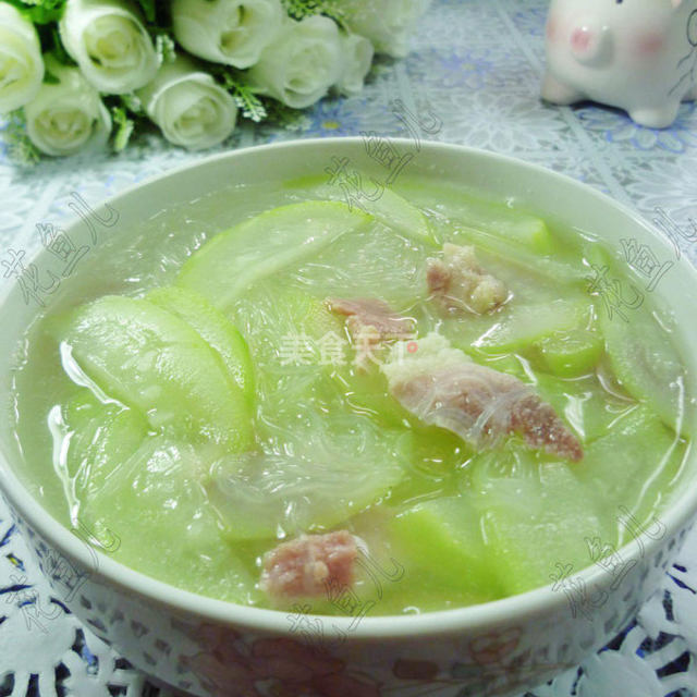 夜开花咸肉粉丝汤,鲜美营养,十分钟就搞定