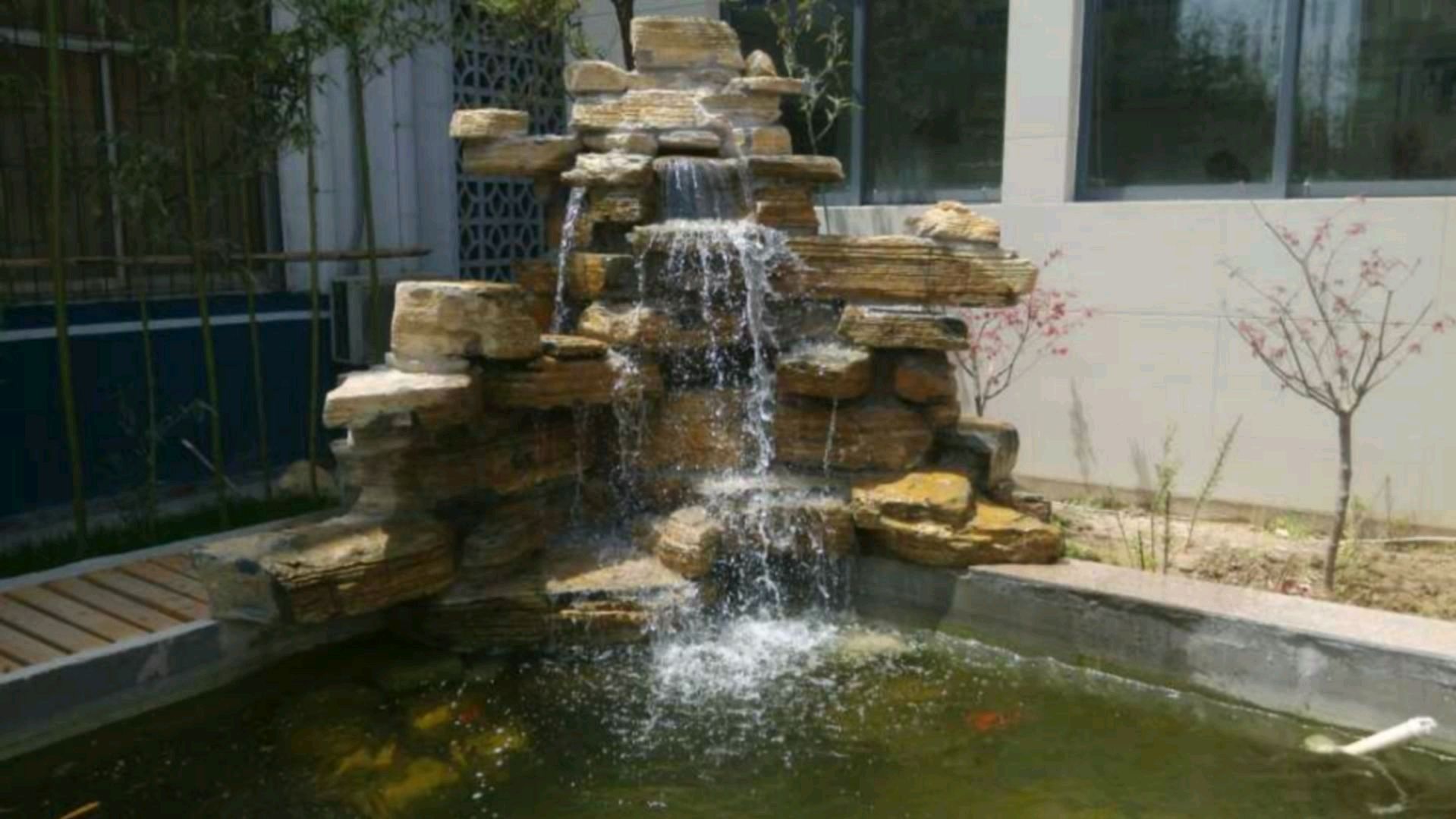 自建鱼池,庭院鱼池,风水鱼池系列~3～施工案例