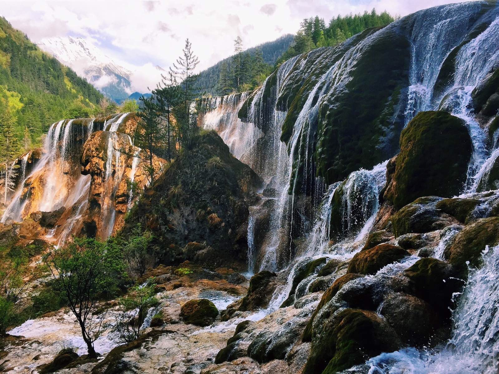 九寨沟之诺日朗瀑布,西游记的片尾拍摄地,景色波澜壮观,太美了!