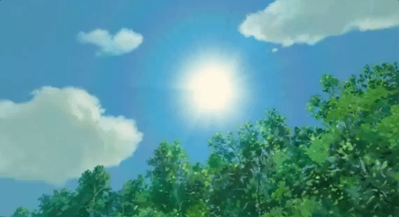说起夏天很多人都会联想起宫崎骏的动画 蓝天,白云,绿树,青草 绿草
