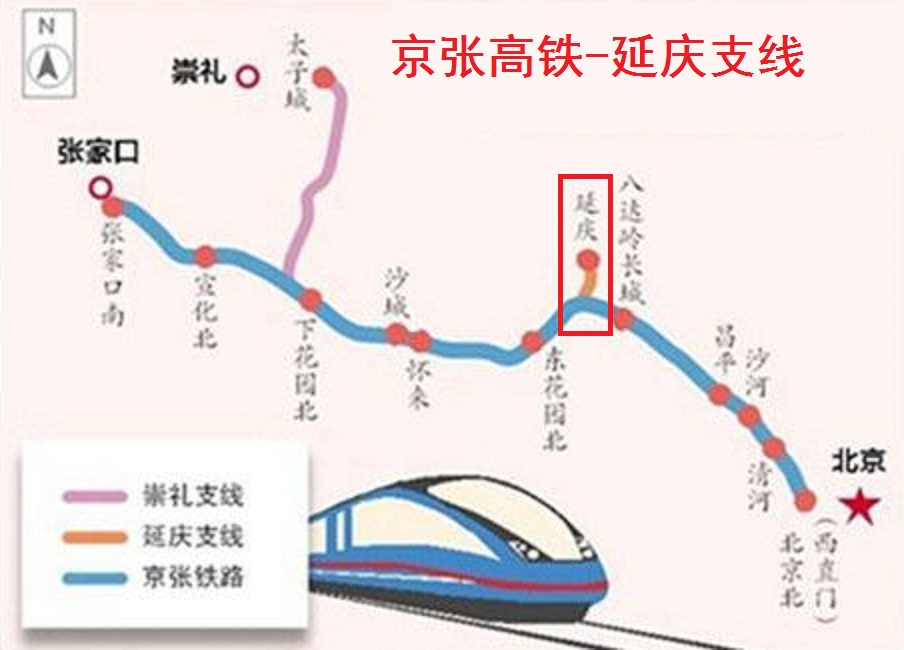 解析京张高铁延庆支线的建设进度:空间已经预留,轨道尚未铺设