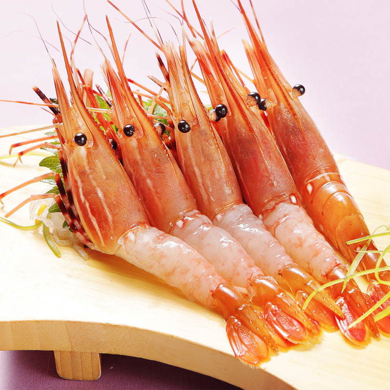 牡丹虾刺身摆盘图片