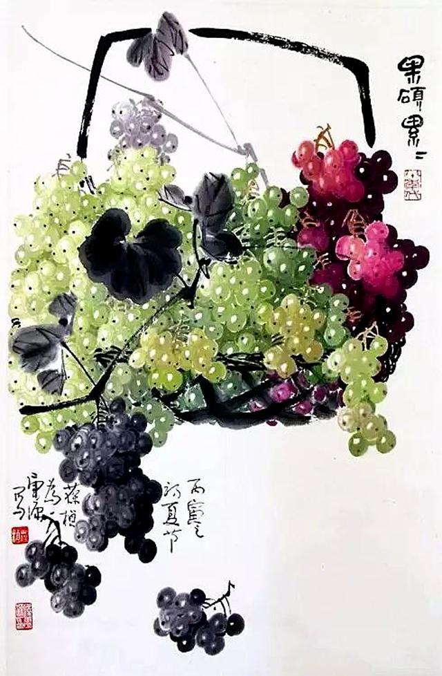 苏葆桢笔下晶莹剔透的葡萄