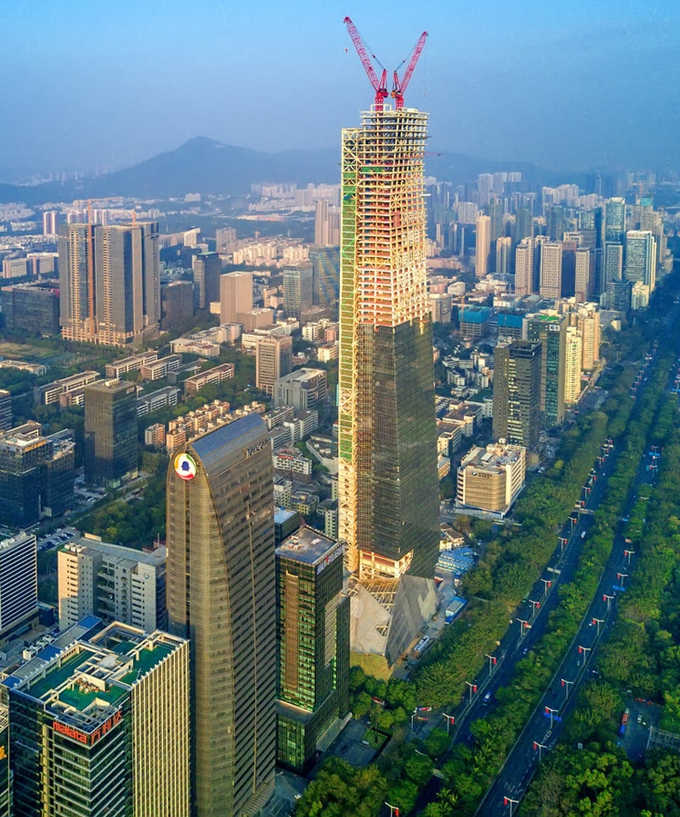 深圳西部第二摩天楼,全球最高全钢构建筑,造型独特很抢眼