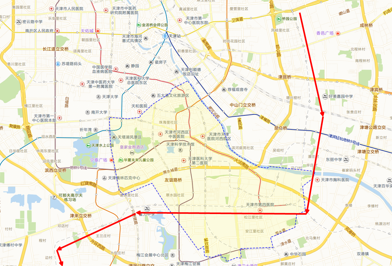 天津地鐵10號線的建設進度比較理想,共有16個車站有了施工信息