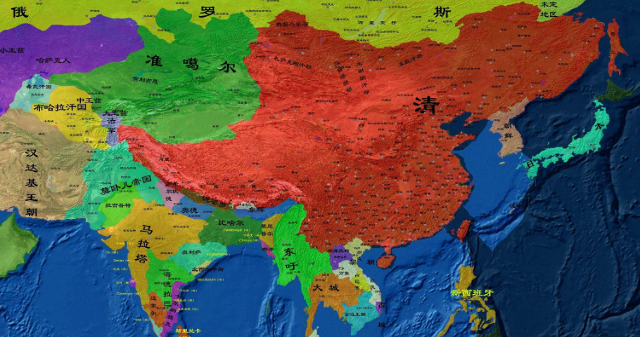 清朝领土:18世纪领土达到顶峰,19世纪后却丢失181万平方公里