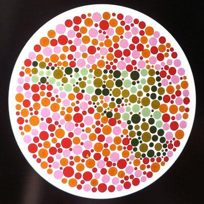 6张色盲检测图,一般人只能看懂3张,超过5张说明是色盲绝缘体