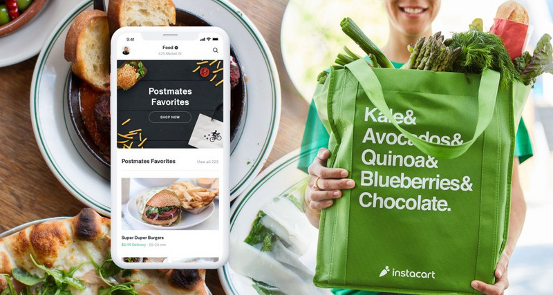 配送平台和配送平台间的合作:instacart 联合postmates完成高峰时段