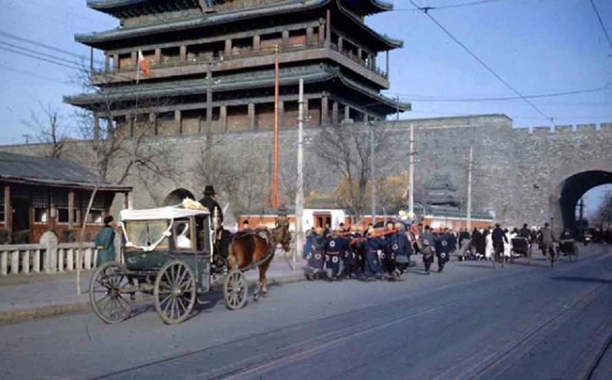 老北京舊時老照片,40年代的北京的彩色照片挺好看的.