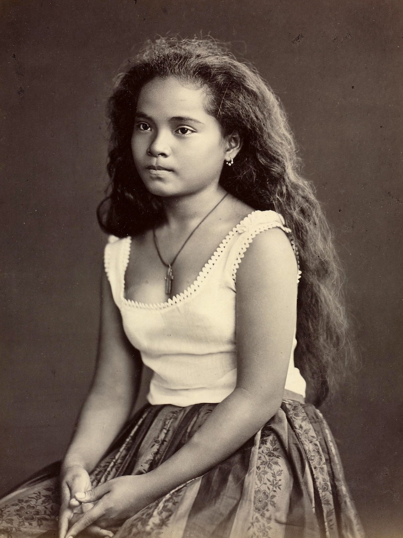 155年前菲律宾,容貌姣好的马尼拉混血女人