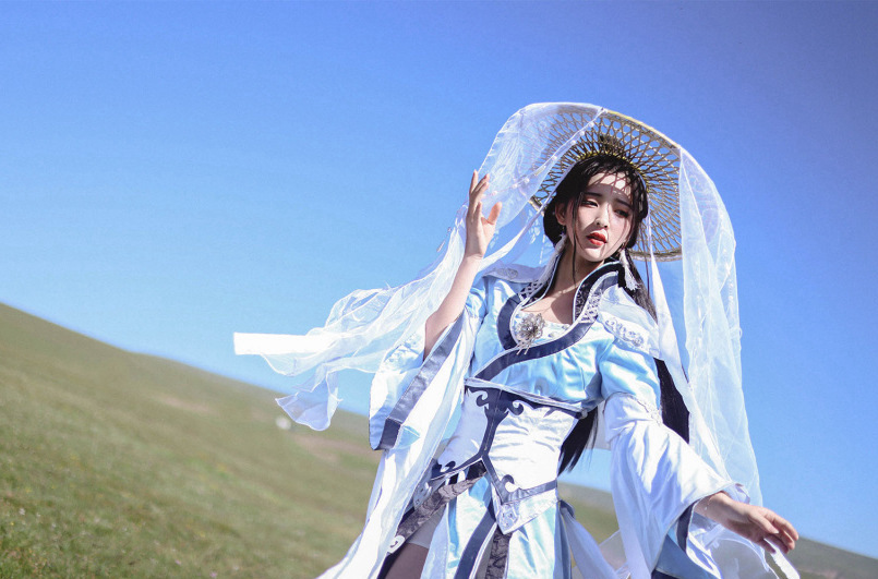 剑网3破军道姑cos:以手中三尺长剑,镇四方八秒山河