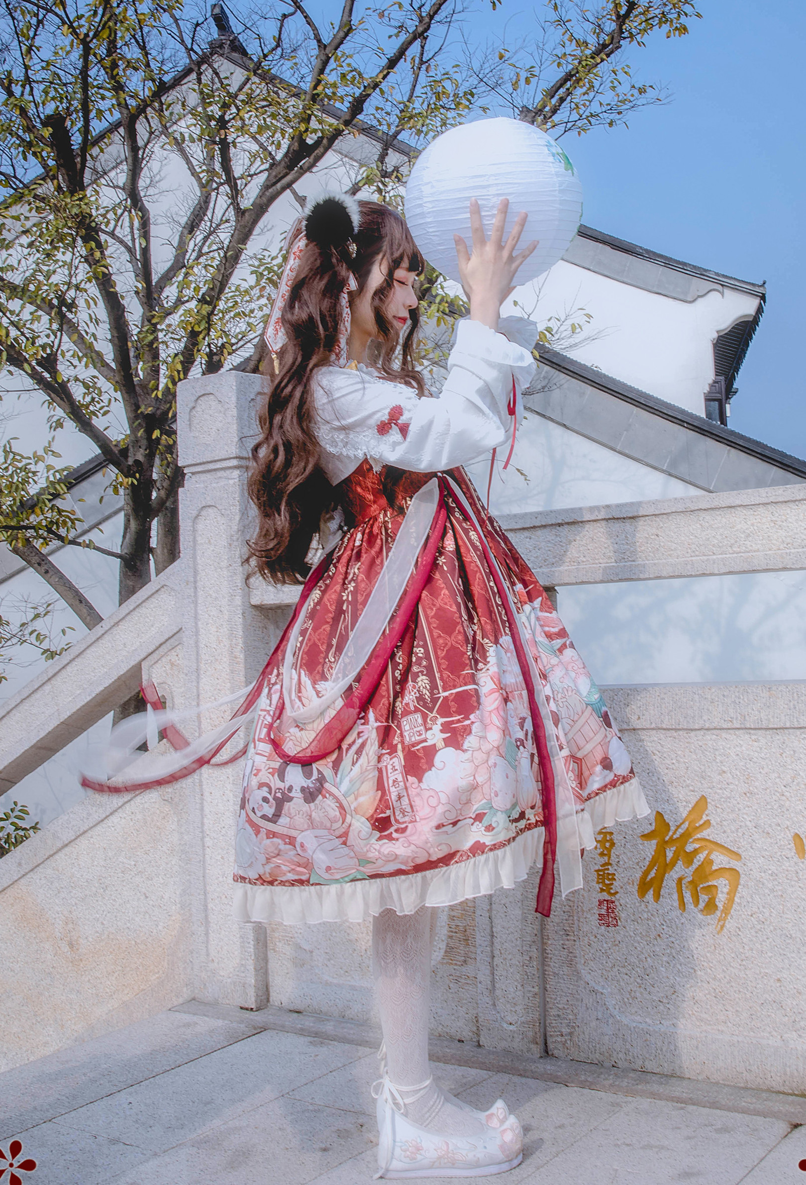 洋溢着新年气息的lolita,拜年的时候穿再合适不过了