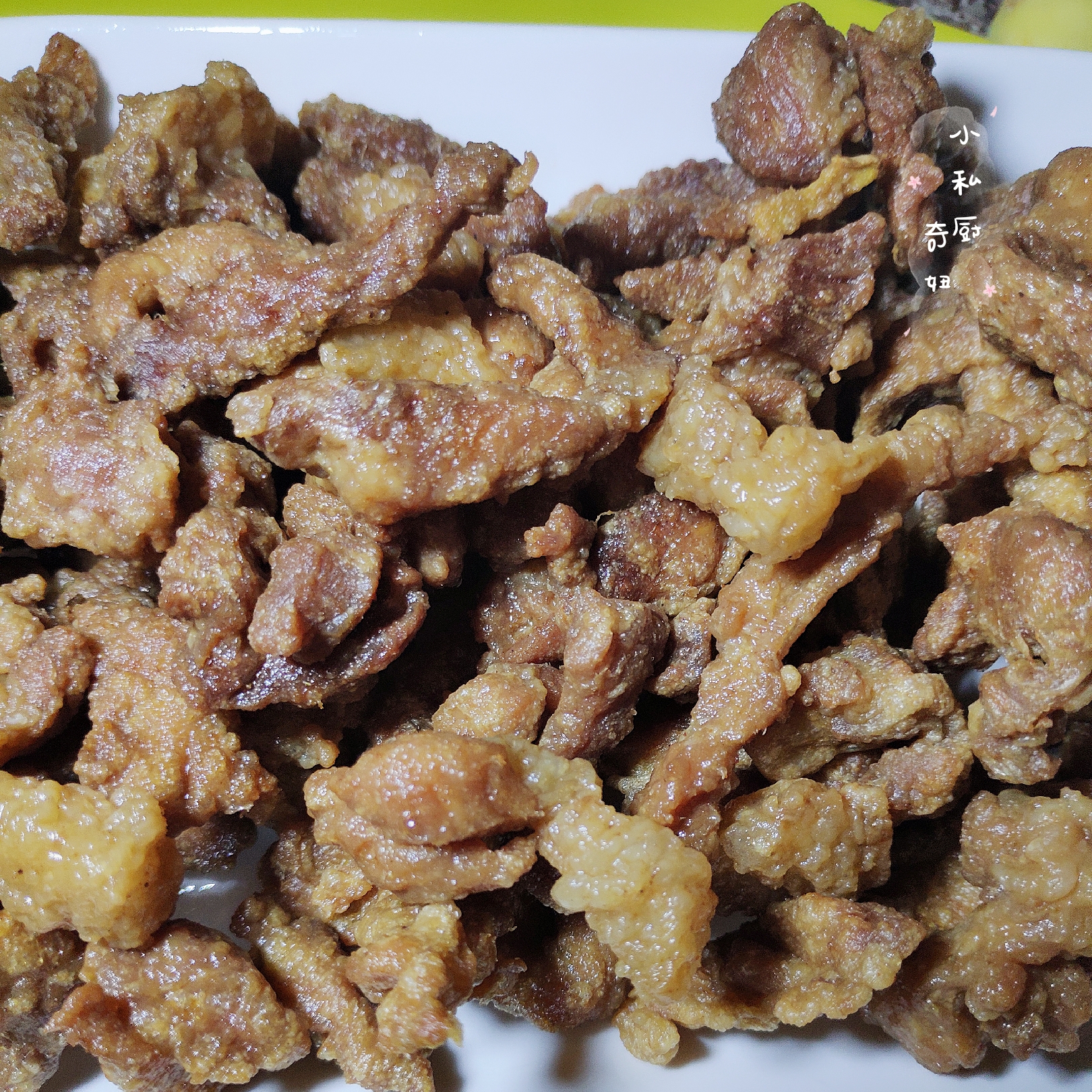 家常炸滑肉,不油腻,烧菜,煮汤放点它,又方便