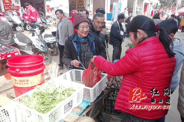 新春走基层|新田枧头小城镇集市上的"年味"