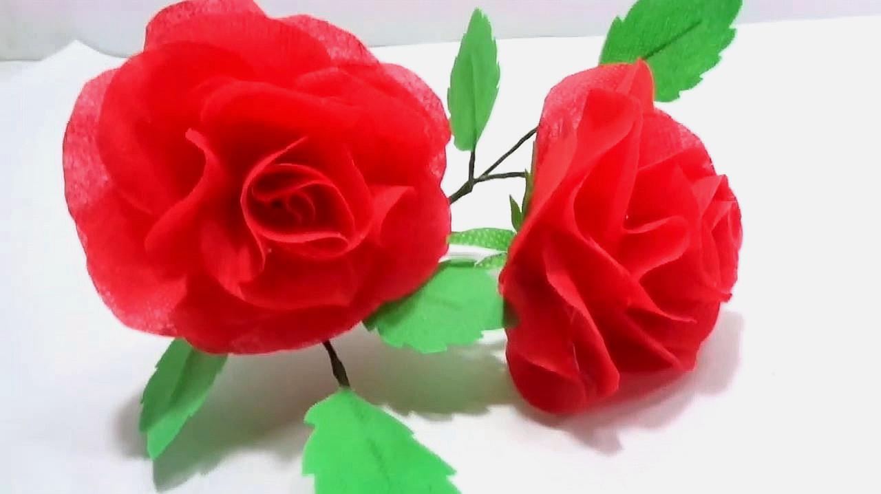 創意生活，教你用舊布袋DIY一株漂亮的紅玫瑰