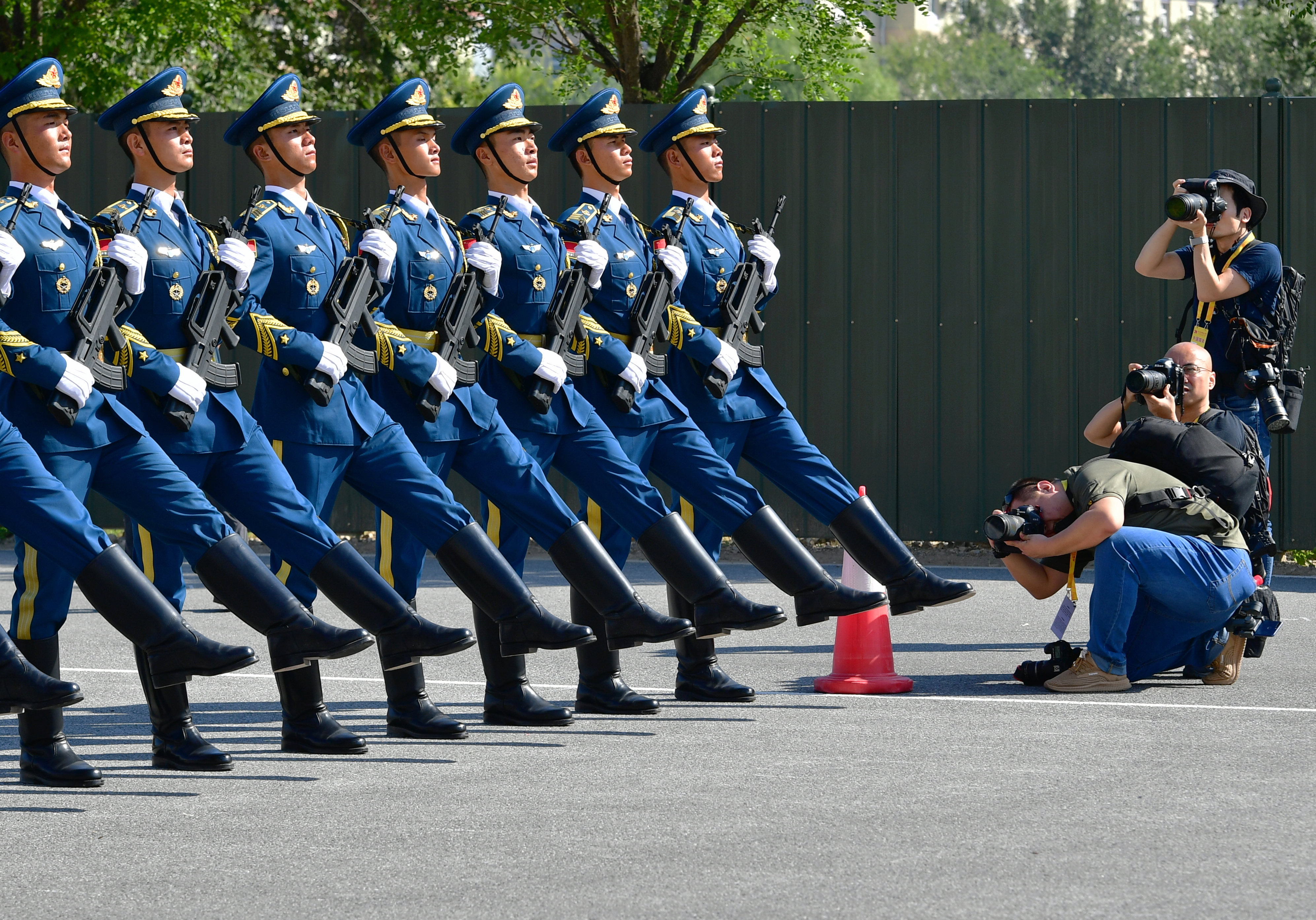 中外记者探访阅兵集训点